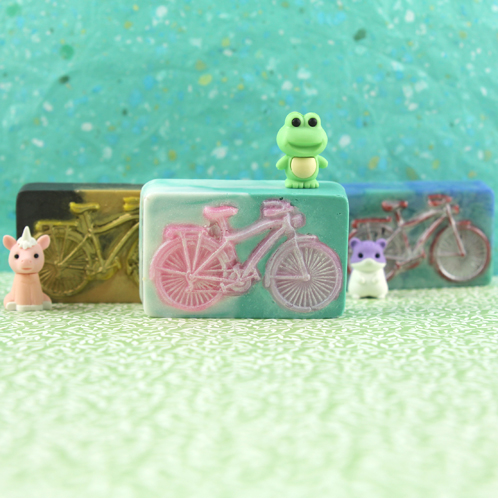 Learn how to make these adorable Bicycle Soaps!