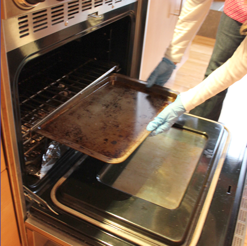 Cookie Sheet Into Oven