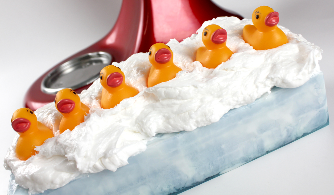 This Rubber Ducky Soaps are made by placing rubber ducky toys on each bar. They are perfect for bath time fun!