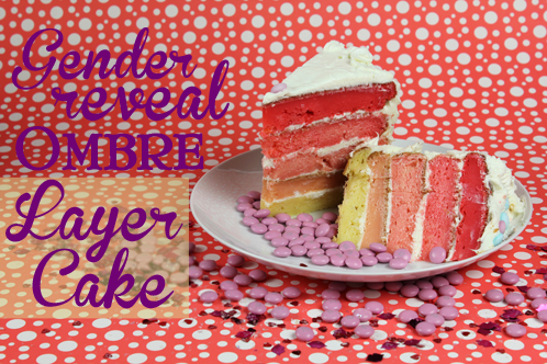 Gender Reveal Ombre Layer Cake