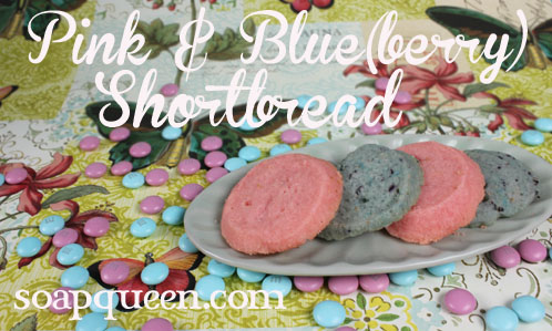 Pink and Blue(berry) Shortbread