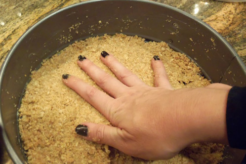 Pressing Crust Into Pan