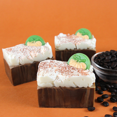 This Pumpkin Spice Latte Soap was inspired by the popular fall beverage. It looks and smells just like it!