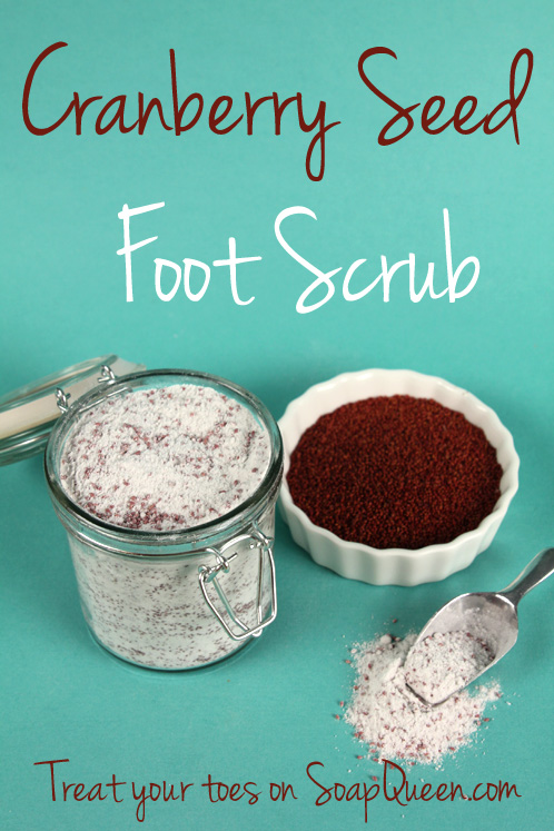 This Cranberry Seed Foot Scrub exfoliates away dead skin, leaving feel feeling soft. It's also easy to make!