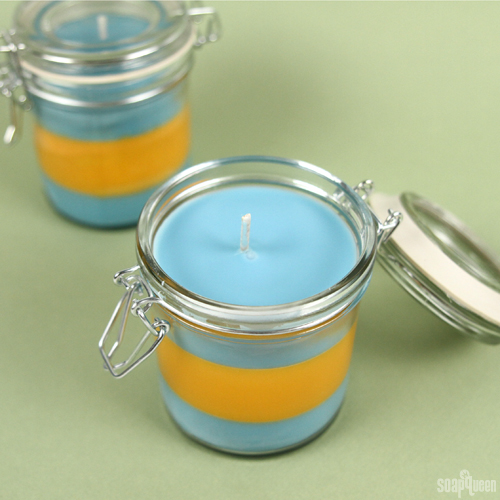 Learn how to make your own layered candles! Post also includes candle troubleshooting FAQs. 