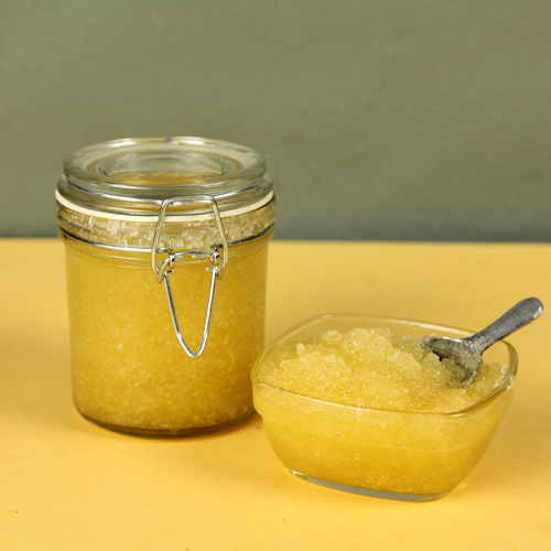 This scrub made with olive oil and Dead Sea salt could not be easier to make. It also leaves skin feeling extremely soft!