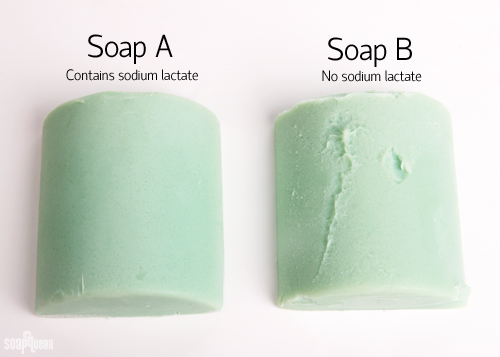 Soap is cracking when using Sodium Lactate.